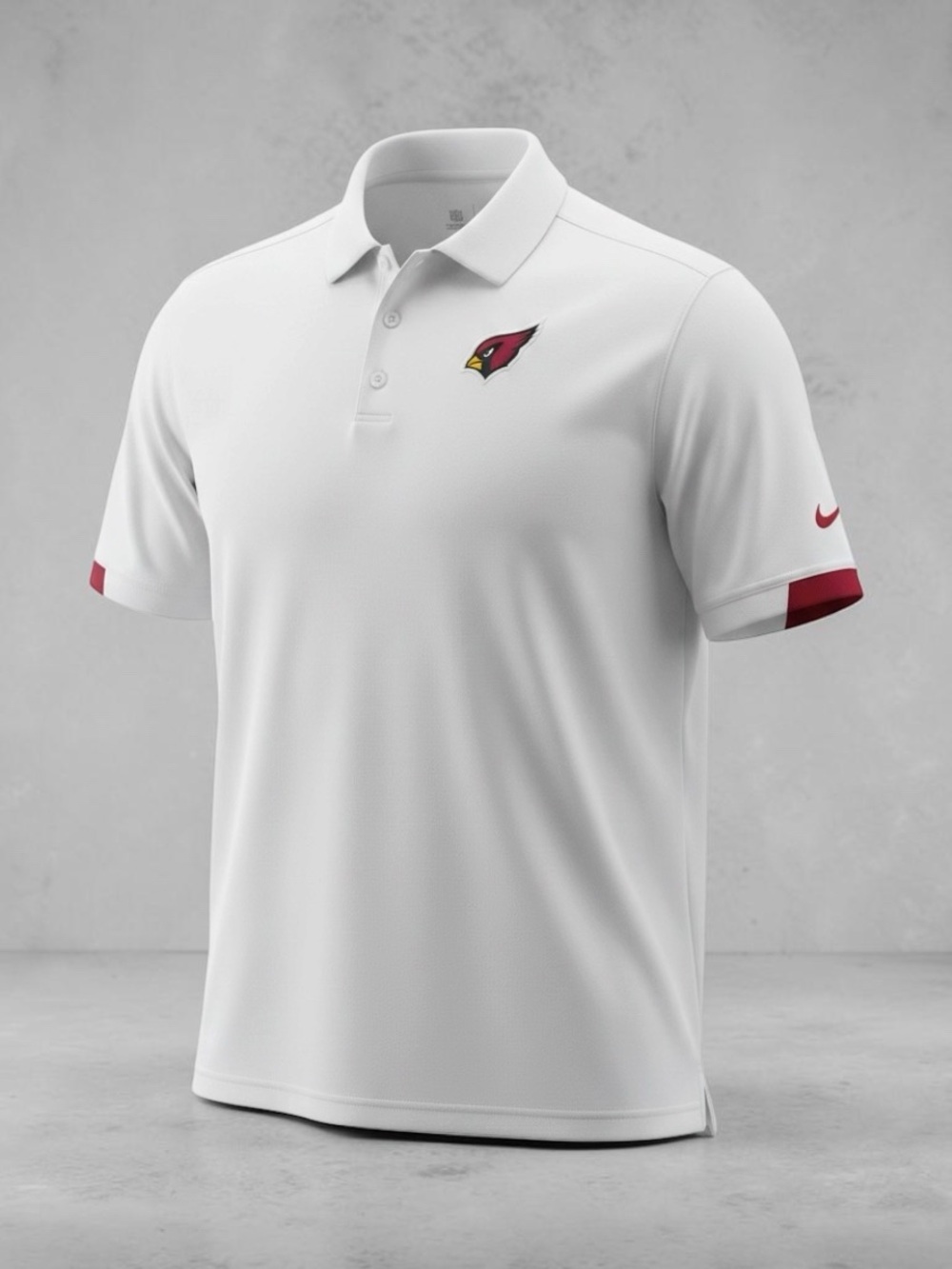 Nike White Arizona Cardinals Polo with Red Accent